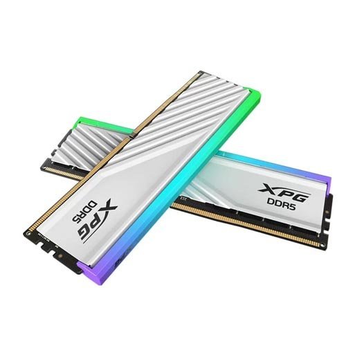 Adata XPG Lancer Blade RGB Series 32GB (16GBx2) DDR5 6000MHz Desktop Memory (White) AX5U6000C3016G-DTLABRWH