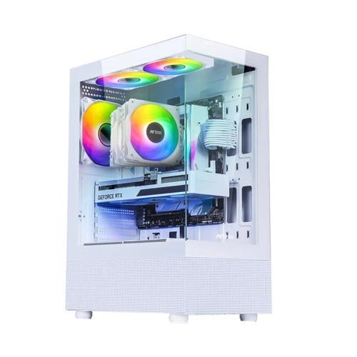 Ant Esports Crystal X2 ARGB (ATX) Mid Tower Cabinet (White) CRYSTAL-X2-ARGB-WHITE