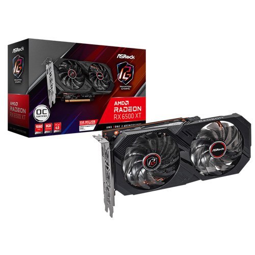 ASRock AMD Radeon RX 6500 XT Phantom Gaming 8GB Graphic Card RX6500XT PG 8GO