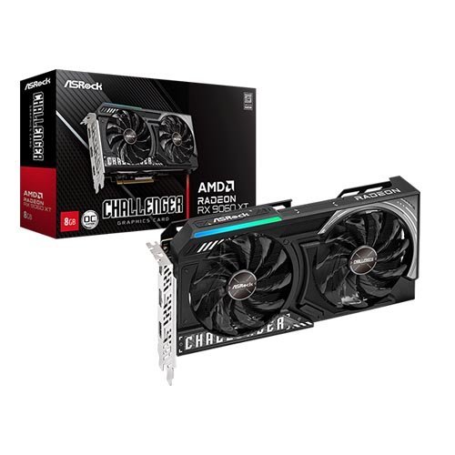 Asrock AMD Radeon RX 9060 XT Challenger 8GB OC Graphic Card RX9060XT CL 8GO