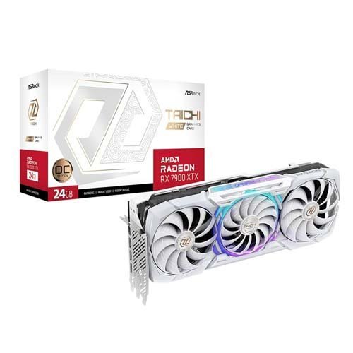 ASRock RX 7900 XTX Taichi White OC 24GB Graphics Card RX7900XTX TCW 24GO