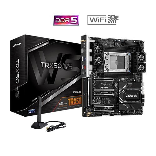 ASROCK TRX50 WS AMD TRX50 Ryzen 7000 EATX DDR5 sTR5 Threadripper Motherboard