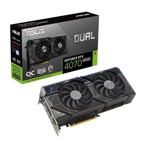 ASUS Dual GeForce RTX 4070 SUPER OC Edition 12GB GDDR6X Graphic Card DUAL-RTX4070S-O12G
