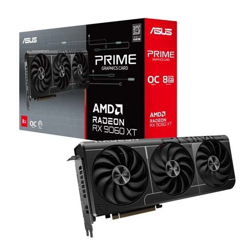 ASUS Prime Radeon RX 9060 XT 8GB GDDR6 OC Edition Graphic Card PRIME-RX9060XT-08G