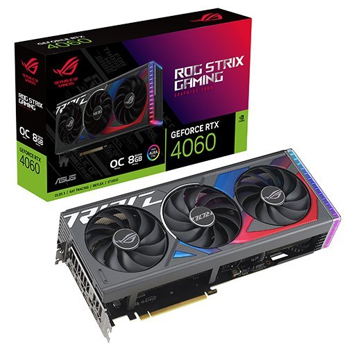ASUS ROG Strix GeForce RTX 4060 OC Edition 8GB GDDR6 4060 Graphics Card ROG-STRIX-RTX4060-O8G-GAMING