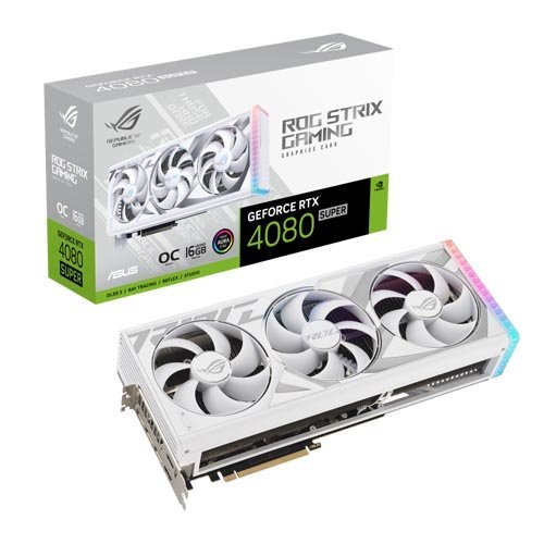 ASUS ROG Strix GeForce RTX 4080 SUPER 16GB GDDR6X White OC Edition Graphic Card ROG-STRIX-RTX4080S-O16G-WHITE