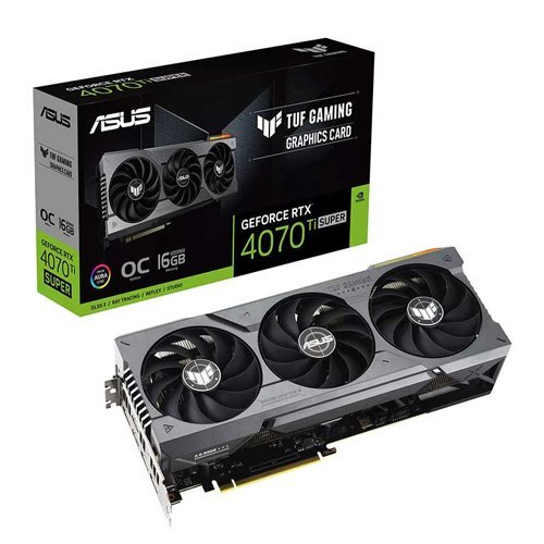 ASUS TUF Gaming GeForce RTX 4070 Ti SUPER 16GB GDDR6X OC Edition Graphic Card TUF-RTX4070TIS-O16G