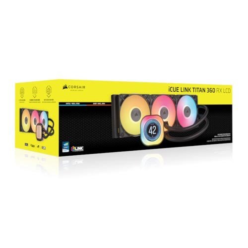 Corsair iCUE Link Titan 360 RX LCD AIO Liquid CPU Cooler Black CW-9061023-WW