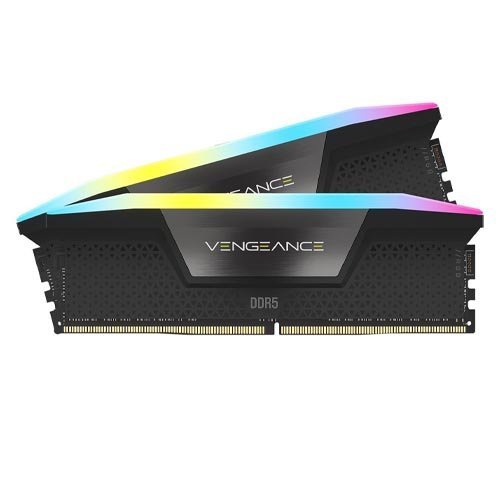 Corsair Vengeance RGB 32GB (2x16GB) DDR5 6400MHz Desktop Memory Black CMH32GX5M2B6400C36