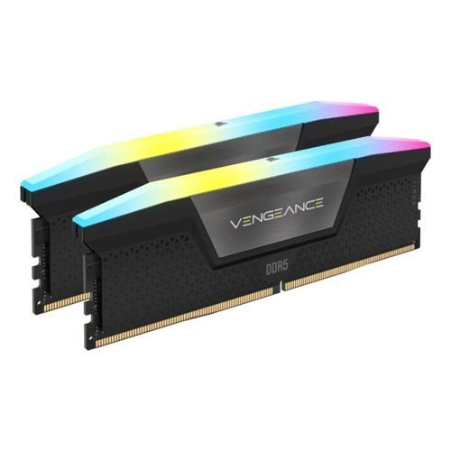 Corsair Vengeance RGB 64GB (32GBX2) DDR5 6000MHz CL40 Memory Kit Black CMH64GX5M2B6000Z40