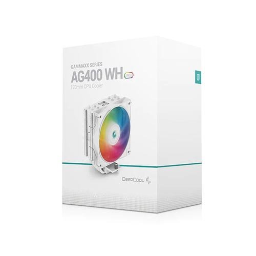DeepCool AG400 WH ARGB Single Tower 120mm CPU Cooler R-AG400-WHANMC-G-2