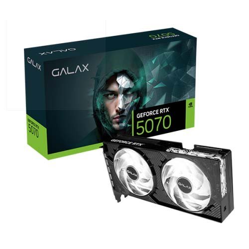 GALAX GeForce RTX 5070 1-Click OC 12GB GDDR7 192-bit Black Graphic Card 4895147158600