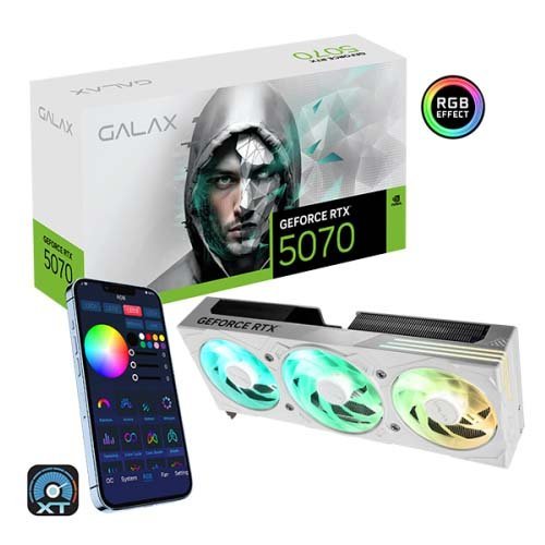 GALAX GeForce RTX 5070 EX Gamer 1-Click OC White Graphic Card 57NON7MDBVXW