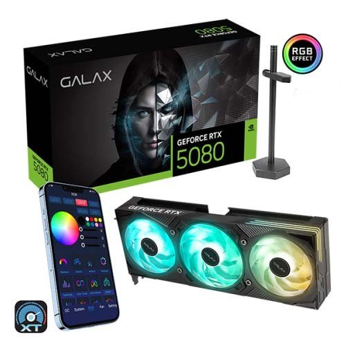GALAX GeForce RTX 5080 EX Gamer 1-Click OC 16GB GDDR7 Graphic card 58NZN6MDBYEX