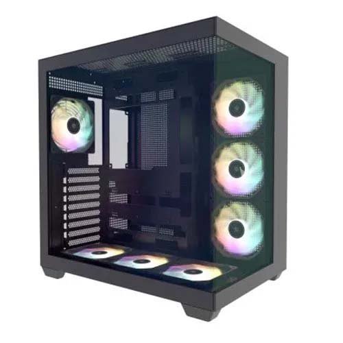 GALAX HOF Allsynq ARGB ATX Mid Tower Case with 7 preinstall ARGB Fans
