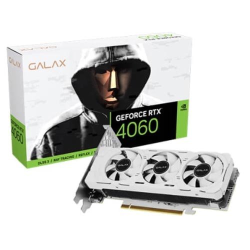 Galax RTX 4060 LP White 8GB Gaming Graphics Card 46NSL8MN9HLP