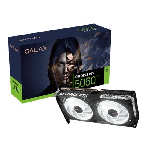 Galax RTX 5060 Ti 1-Click OC 8GB GDDR7 RGB Gaming Graphics Card 56NSN8MDDCOC