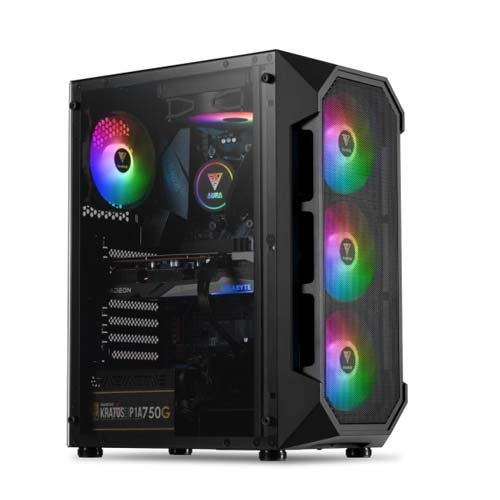Gamdias Aura GC1 Elite ARGB (ATX) Mid Tower Cabinet (Black)