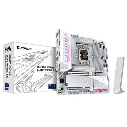 Gigabyte B860M Aorus Elite WiFi6E ICE LGA 1851 mATX Motherboard B860M A ELT WF6E ICE