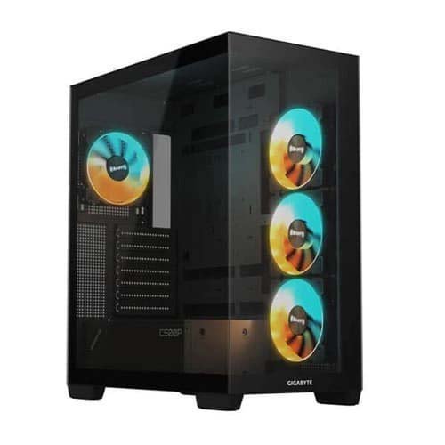 Gigabyte C500 Panoramic Stealth Mid Tower ATX, 360mm-Radiator Support Cabinet GB-C500P ST