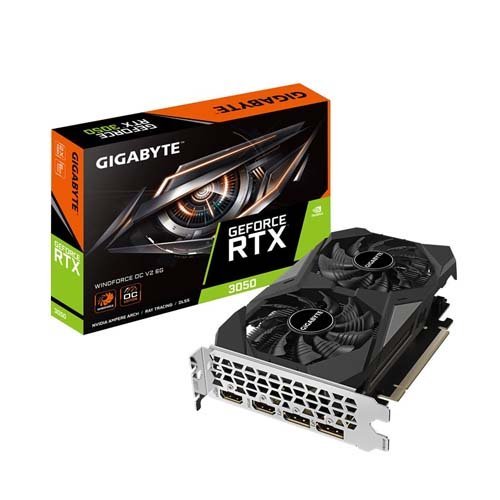 Gigabyte GeForce RTX 3050 WINDFORCE OC V2 6G 6GB Graphics Card GV-N3050WF2OCV2-6GD