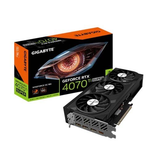 Gigabyte GeForce RTX 4070 Ti SUPER WINDFORCE OC 16G Graphic Card GV-N407TSWF3OC-16GD