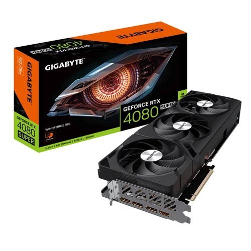 Gigabyte GeForce RTX 4080 SUPER WINDFORCE 16G Graphic Card GV-N408SWF3-16GD