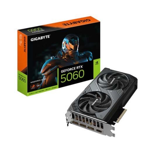 Gigabyte GeForce RTX 5060 Windforce OC 8GB GDDR7 Graphic Card GV-N5060WF2OC-8GD