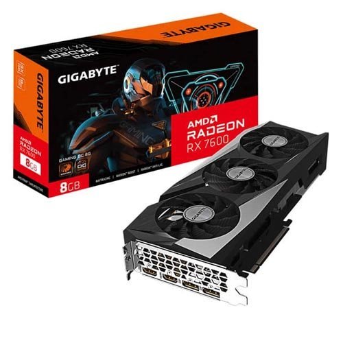 Gigabyte Radeon RX 7600 GAMING OC 8G Graphic Card GV-R76GAMING-OC-8GD
