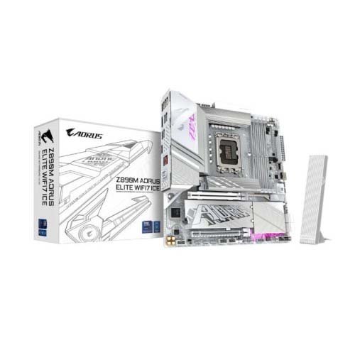 Gigabyte Z890M AORUS ELITE WIFI7 ICE LGA 1851 Micro-ATX Motherboard