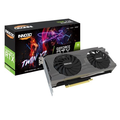 INNO3D GEFORCE RTX 3050 TWIN X2 Graphic Card N30502-08D6-1190VA42