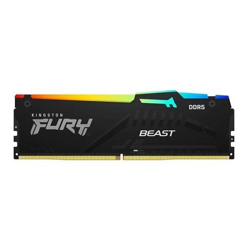 Kingston Fury Beast RGB XMP 16GB (16GBx1) DDR5 6000MHz Desktop RAM (Black) KF560C30BBA-16