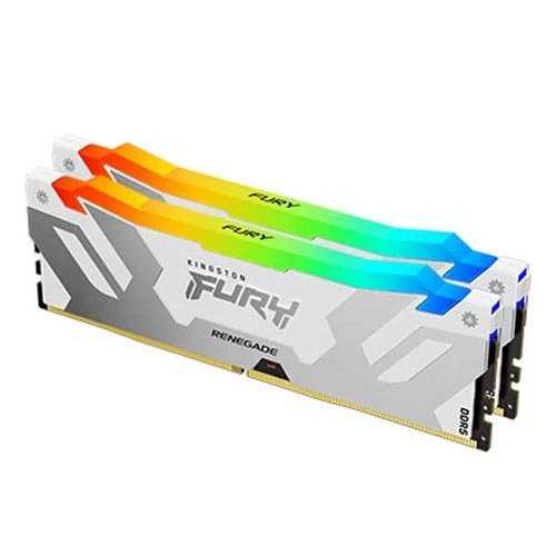 Kingston Fury Renegade RGB XMP 32GB (16GBx2) DDR5 6000MHz Desktop Ram (White) KF560C32RWAK2-32