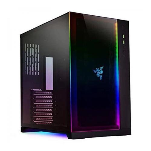 Lian Li PC-O11 Dynamic Razer Edition (E-ATX) Mid Tower Cabinet With Tempered Glass Side Panel (Black) G99-O11DX-40-IN