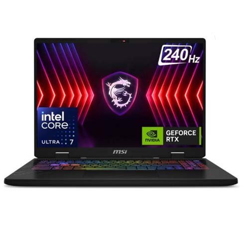 MSI Crosshair 16HX AI D2XWGKG-066IN 16.0 Inch Intel Core Ultra 7-255HX 16GB RAM 1TB SSD RTX5070 GPU Gaming Laptop 9S7-15P421-066