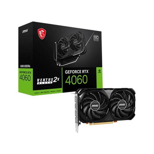 MSI GeForce RTX 4060 VENTUS 2X 8G OC Gaming Graphic Card RTX-4060-VENTUS-2X-BLACK-8G-OC