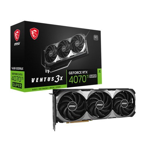 MSI GeForce RTX 4070 Ti SUPER 16G VENTUS 3X OC Graphics Card RTX-4070-TI-SUPER-16G-VENTUS-3X-OC