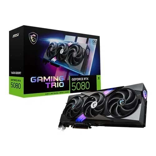 MSI GeForce RTX 5080 Gaming Trio OC 16GB GDDR7 Graphics Card