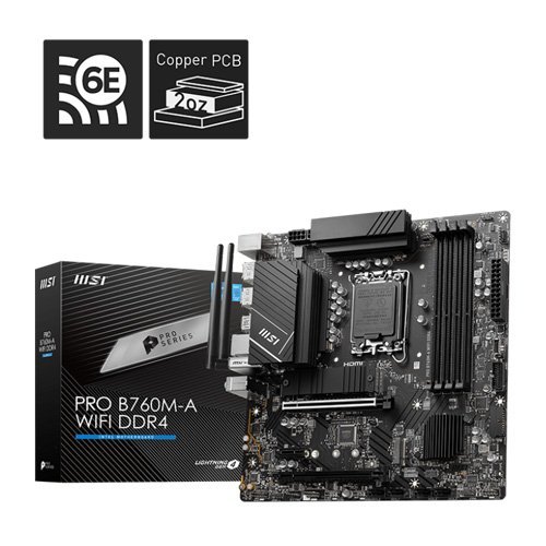 MSI PRO B760M-A WiFi DDR4 ProSeries Motherboard