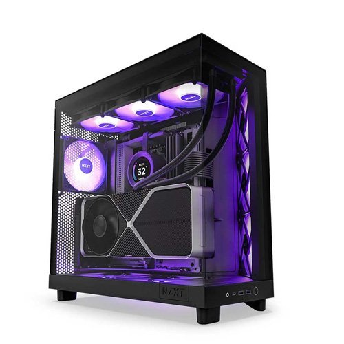 NZXT H6 Flow RBG ATX Mid Tower Cabinet Matte Black CC-H61FB-R1