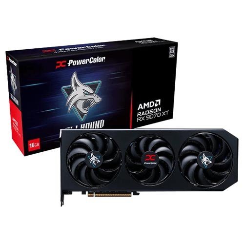 Power Color Hellhound AMD Radeon RX 9070 XT 16GB GDDR6 Graphic Card RX9070XT 16G-L/OC