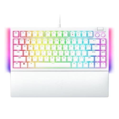 Razer BlackWidow V4 75 Percent White Mechanical Gaming Keyboard (White) RZ03-05001700-R3M1