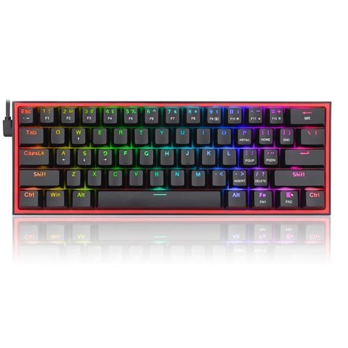 Redragon FIZZ K617 – 60% Wired Mechanical Keyboard Black (Red Switches)