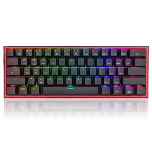 Redragon Fizz Pro K616 – 60% Wired 2.4GHz BT Mechanical Keyboard Black (Red Switch)