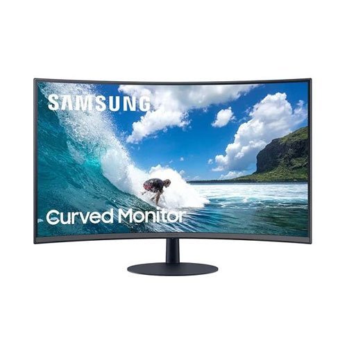 SAMSUNG 27 INCH CURVED GAMING MONITOR (1000R CURVED, AMD FREESYNC, 4MS RESPONSE TIME, FLICKER FREE, FHD VA PANEL, HDMI, DISPLAY PORT, SPEAKERS) LC27T550FDWXXL