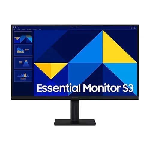 Samsung Essential S3 24 Inch 100Hz 1920 x 1080 Resolution 5ms Response Time IPS Panel Gaming Monitors LS24D304GAWXXL