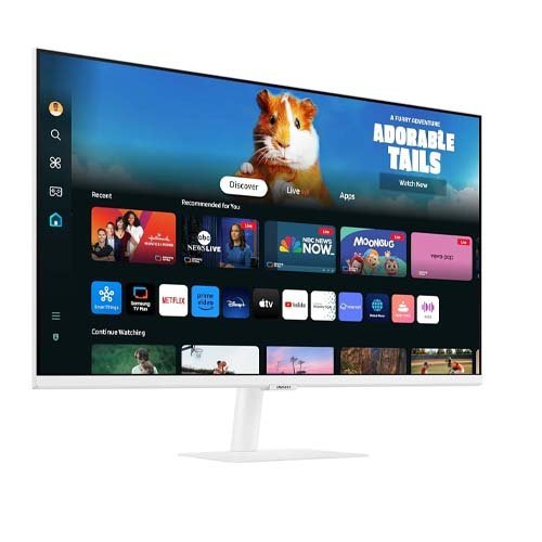 Samsung M5 27 Inch 60Hz 1920 x 1080 Resolution 4ms Response Time VA Panel White Smart Gaming Monitors LS27DM501EWXXL