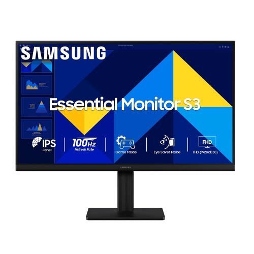 Samsung S3 Essential Series 22 Inch 100Hz 1920 x 1080 Resolution 5ms Response Time IPS Panel Gaming Monitors LS22D304GAWXXL