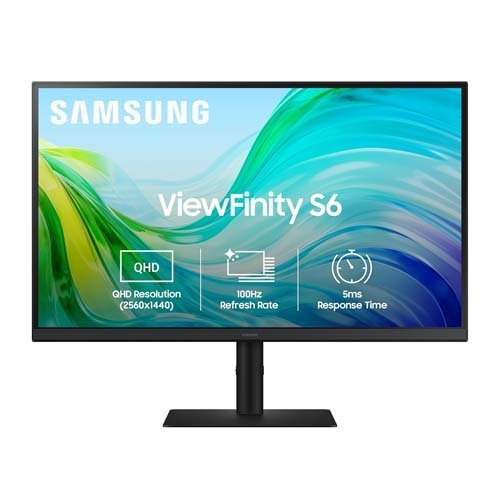Samsung ViewFinity S6 2K 27 Inch 100Hz 2560 x 1440 5ms IPS Panel Gaming Monitors LS27F610EAWXXL
