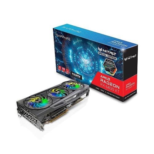 Sapphire AMD Radeon RX 6800 XT NITRO SE 16GB GDDR6 256 Bit Gaming Graphics Card With Triple RGB Fans 11304-01-20G